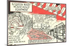 Queen Mary Household Equipment-null-Mounted Art Print