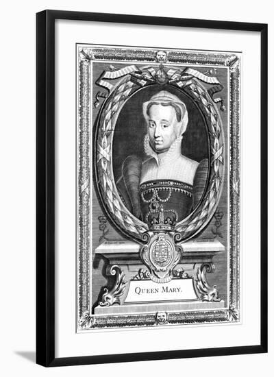 Queen Mary I of England, 19th Century-P Vanderbanck-Framed Giclee Print