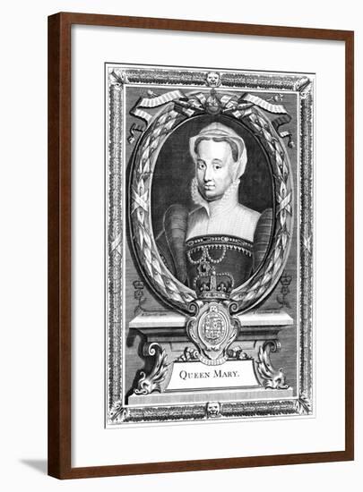 Queen Mary I of England, 19th Century-P Vanderbanck-Framed Giclee Print