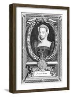 Queen Mary I of England, 19th Century-P Vanderbanck-Framed Premium Giclee Print