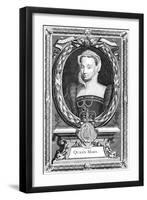 Queen Mary I of England, 19th Century-P Vanderbanck-Framed Premium Giclee Print