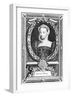 Queen Mary I of England, 19th Century-P Vanderbanck-Framed Premium Giclee Print