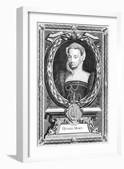 Queen Mary I of England, 19th Century-P Vanderbanck-Framed Premium Giclee Print