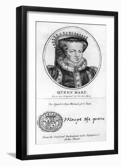 Queen Mary I of England-Antonis Mor-Framed Giclee Print