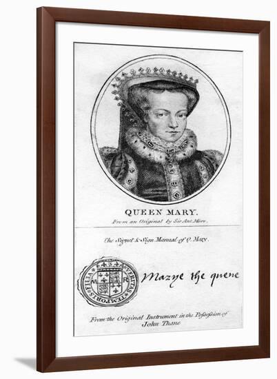 Queen Mary I of England-Antonis Mor-Framed Giclee Print