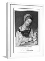 Queen Mary I of England-J Adam-Framed Giclee Print