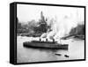 Queen Mary Leaves her New York Berth, c.1940-null-Framed Stretched Canvas