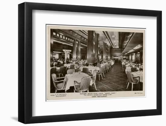 Queen Mary Ocean Liner, Cabin Restaurant-CR Hoffmann-Framed Photographic Print