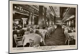 Queen Mary Ocean Liner, Cabin Restaurant-CR Hoffmann-Mounted Photographic Print