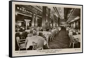 Queen Mary Ocean Liner, Cabin Restaurant-CR Hoffmann-Framed Stretched Canvas