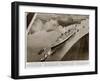 Queen Mary' Ocean Liner, Down the River Clyde-null-Framed Art Print