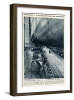 Queen Mary Ocean Liner, Final Preparations for Launch-Frank H. Mason-Framed Art Print