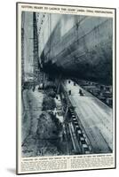 Queen Mary Ocean Liner, Final Preparations for Launch-Frank H. Mason-Mounted Art Print