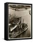 Queen Mary Ocean Liner, in Construction-null-Framed Stretched Canvas