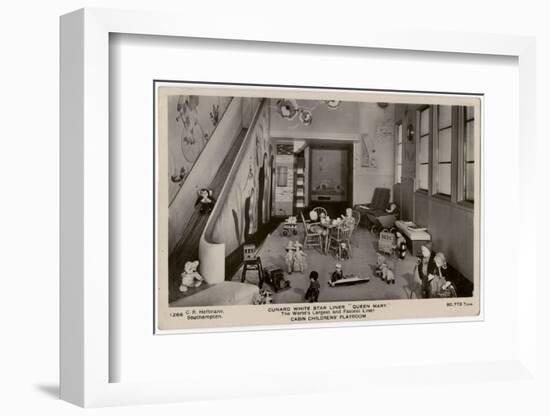 Queen Mary Ocean Liner, Playroom for Children-CR Hoffmann-Framed Photographic Print