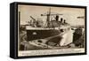 Queen Mary Ocean Liner, Ready for Journey Down the Clyde-null-Framed Stretched Canvas