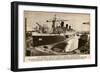 Queen Mary Ocean Liner, Ready for Journey Down the Clyde-null-Framed Art Print