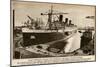 Queen Mary Ocean Liner, Ready for Journey Down the Clyde-null-Mounted Art Print