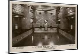 Queen Mary Ocean Liner, Swimming Pool-CR Hoffmann-Mounted Photographic Print