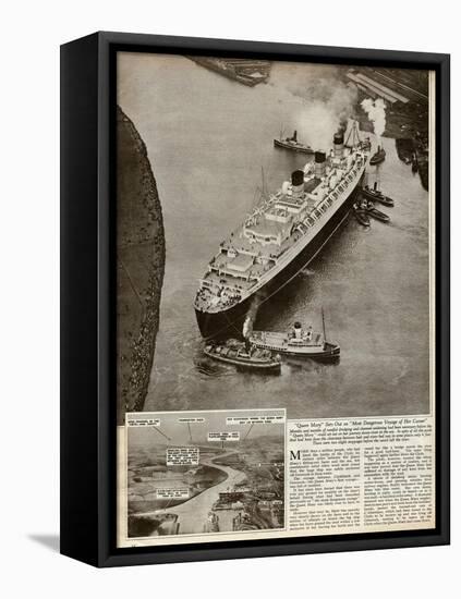 Queen Mary' Ocean Liner to Greenock, Inverclyde-null-Framed Stretched Canvas