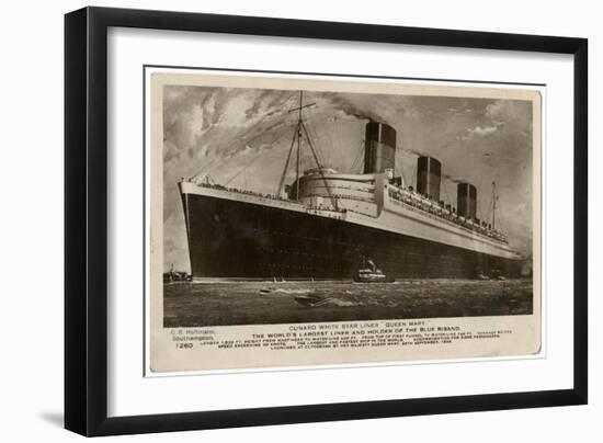 'Queen Mary' Ocean Liner-null-Framed Art Print