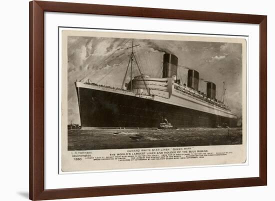 'Queen Mary' Ocean Liner-null-Framed Art Print