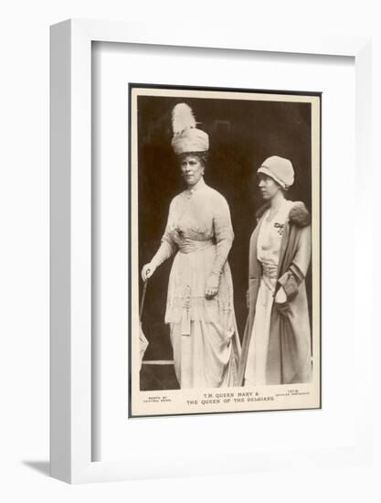 Queen Mary of Teck and Elisabeth of Belgium-null-Framed Photographic Print