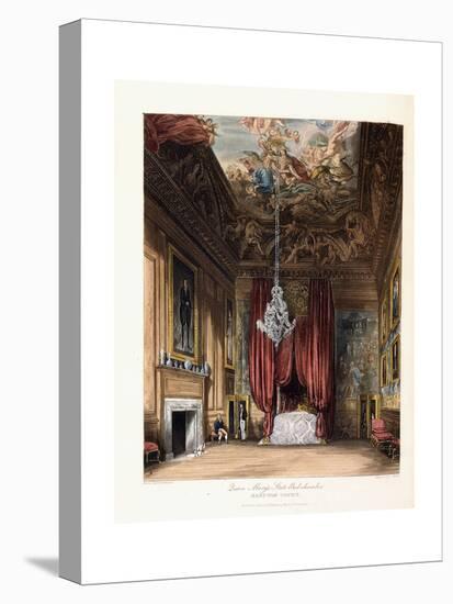 Queen Mary's State Bed-Chamber, Hampton Court, 1819-George Cattermole-Stretched Canvas