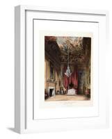 Queen Mary's State Bed-Chamber, Hampton Court, 1819-George Cattermole-Framed Giclee Print