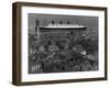 Queen Mary Ship Sailing Past Greenock in 1936-null-Framed Premium Photographic Print