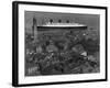 Queen Mary Ship Sailing Past Greenock in 1936-null-Framed Photographic Print