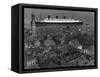 Queen Mary Ship Sailing Past Greenock in 1936-null-Framed Stretched Canvas