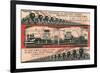 Queen Mary vs. Locomotives-null-Framed Premium Giclee Print