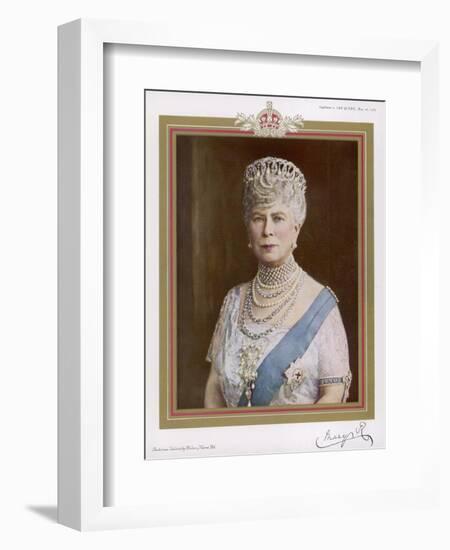 Queen Mary Wife of George V in 1935-null-Framed Art Print