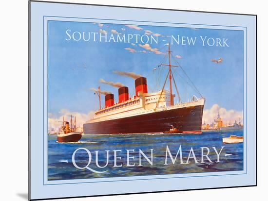 Queen Mary-The Vintage Collection-Mounted Giclee Print