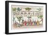 Queen Mathilda and Her Servants Weaving the Bayeux Tapestry, Scene from a Vaudeville Performance-null-Framed Giclee Print