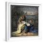 Queen Matilda and Her Tapestry-null-Framed Premium Giclee Print