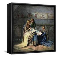 Queen Matilda and Her Tapestry-null-Framed Stretched Canvas