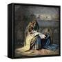 Queen Matilda and Her Tapestry-null-Framed Stretched Canvas