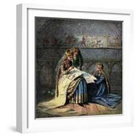 Queen Matilda and Her Tapestry-null-Framed Giclee Print
