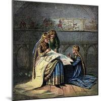 Queen Matilda and Her Tapestry-null-Mounted Giclee Print