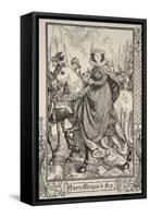 Queen Morgan le Fay, illustration, 'Stories of King Arthur and the Round Table' by Beatrice Clay-Dora Curtis-Framed Stretched Canvas
