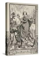 Queen Morgan le Fay, illustration, 'Stories of King Arthur and the Round Table' by Beatrice Clay-Dora Curtis-Stretched Canvas