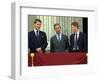 Queen Mother 100th Birthday Celebrations on Buckingham Palace Balcony looking out at crowd, August -null-Framed Photographic Print