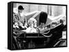 Queen Mother and Prince Charles, Prince Edward and Prince Andrew in Carriage at Silver Jubilee 1977-null-Framed Stretched Canvas