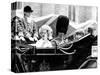Queen Mother and Prince Charles, Prince Edward and Prince Andrew in Carriage at Silver Jubilee 1977-null-Stretched Canvas