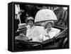 Queen Mother Riding Down the Course with the Queen in an Open Top Carriage in the Ascot Procession-null-Framed Stretched Canvas