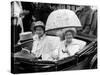 Queen Mother Riding Down the Course with the Queen in an Open Top Carriage in the Ascot Procession-null-Stretched Canvas