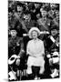 Queen Mother Sitting with Soldiers of the 1st Battalion 51st Highland Volunteers-null-Mounted Photographic Print