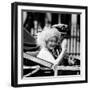 Queen Mother with Prince Charles Waving as They Ride in the Royal Carriage c.1985-null-Framed Photographic Print